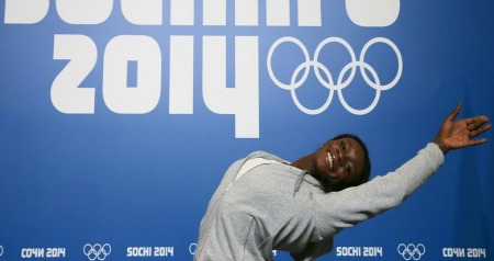 France's figure skater Mae-Berenice Meite poses during a press conference in Chekhov Hall at the Main Media Center in Sochi on February 5, 2014 ahead of the 2014 Sochi Winter Olympics. AFP PHOTO / LOIC VENANCE (Photo credit should read LOIC VENANCE/AFP/Getty Images) | LOIC VENANCE via Getty Images