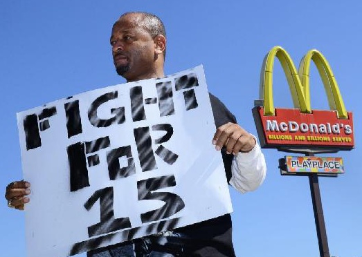 fast-food-pay-increase-protester