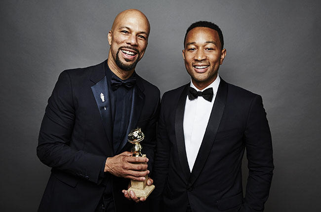 BEVERLY HILLS, CA - JANUARY 11: Common and John Legend  pose for a portrait for People.com during the 72nd Annual Golden Globe Awards on January 11, 2015 in Beverly Hills, California. (Photo by Maarten de Boer/Getty Images)