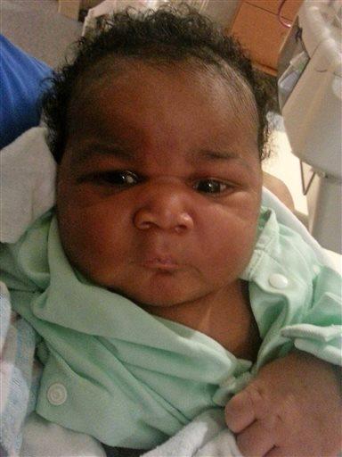 This photo provided by the St. Joseph's Womens Hospital shows Avery Denton, the 14.1-pound baby born at the hospital in Tampa on Jan. 29, 2015. The hospital says the infant is the heaviest born at the hospital, and one of the largest born in the state. After 18 hours of labor, Ford naturally delivered Avery, who remains in neonatal intensive care but is expected to go home soon. (AP Photo/St. Joseph's Womens Hospital)