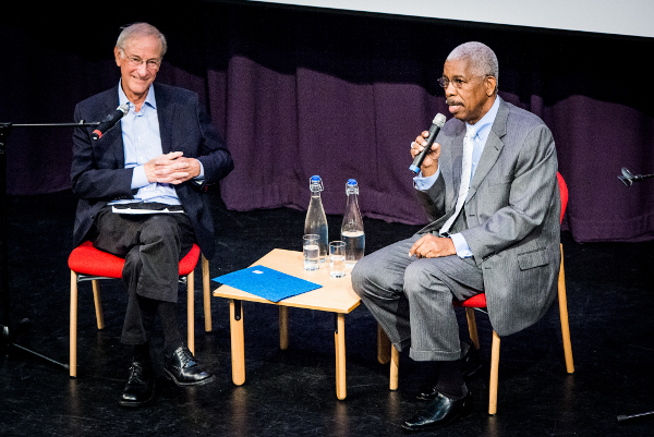 Civil rights lawyer Leonard Stern (left) in conversation with Freedom Rider "Rip"