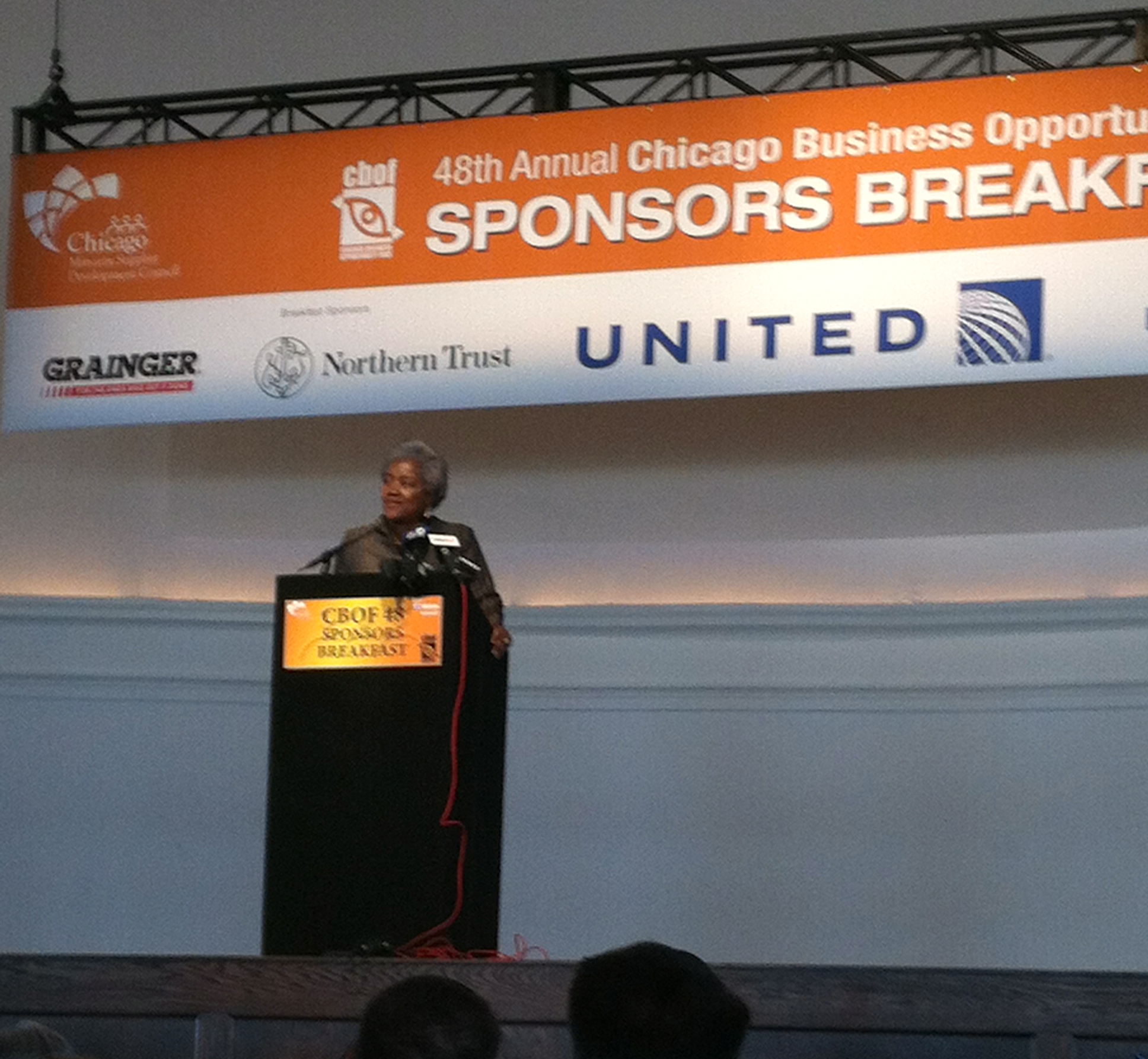 Donna Brazile at CBOF 48 addressing the audience
