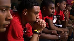 Young Black men at Boot camp 