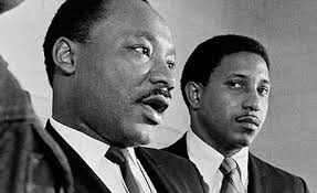 Reverend Dr. Martin Luther King with Rev. Dr. Bernard Lafayette, Jr. 