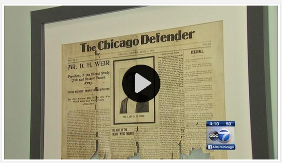 ABC-7 News feature on Chicago Defender 110 year anniversary 