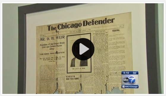 ABC-7 News feature on Chicago Defender 110 year anniversary