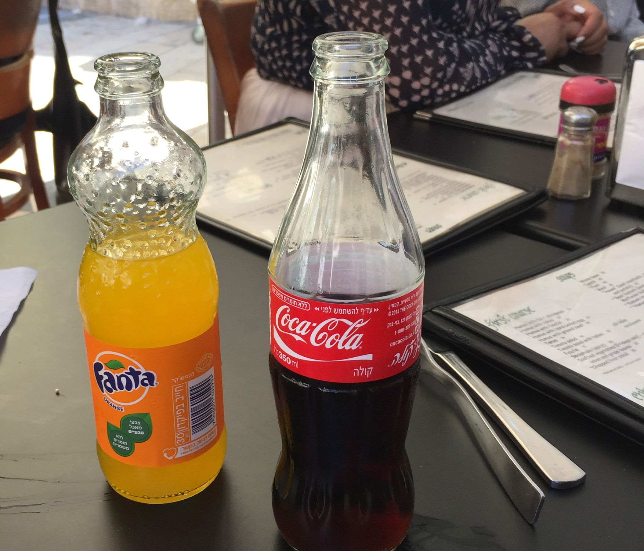 Fanta and Coke are offered all over the world as a preferred drink.