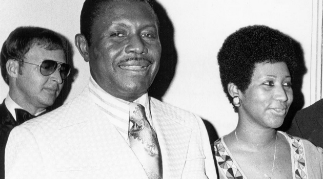 The late and legendary Rev. C.L. Franklin and Aretha Franklin.