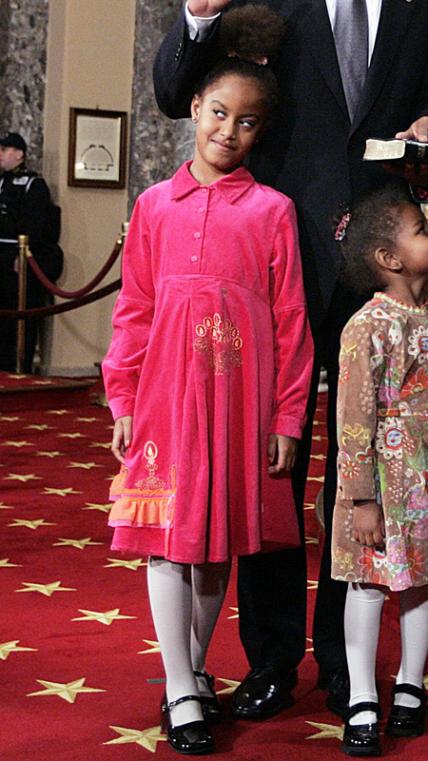 Mailia Obama, just a baby when she entered the White House.