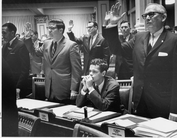 spans several decades, from his combined 20 years in both the Georgia House of Representatives and Senate to his later chairmanship of the NAACP. Here's a look back via our AJC photo archives. All photos include original captions. In January 1966, Julian Bond is not seated at the state legislature because of his opposition to the Vietnam War.