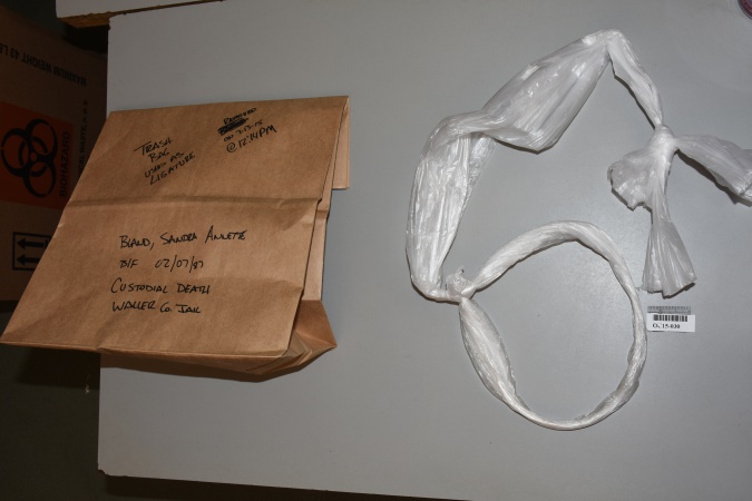 2015, 7-13 Harris CO ME Picture of Ligature and Paper Bag Delivered In