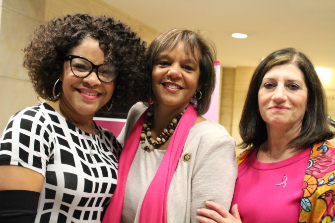 Pictured l-r: National Spokesperson Komen 3-Day-Dr. Sheri Prentiss, IL Rep. Robin Kelly and CEO/President-Dr. Judy Salerno