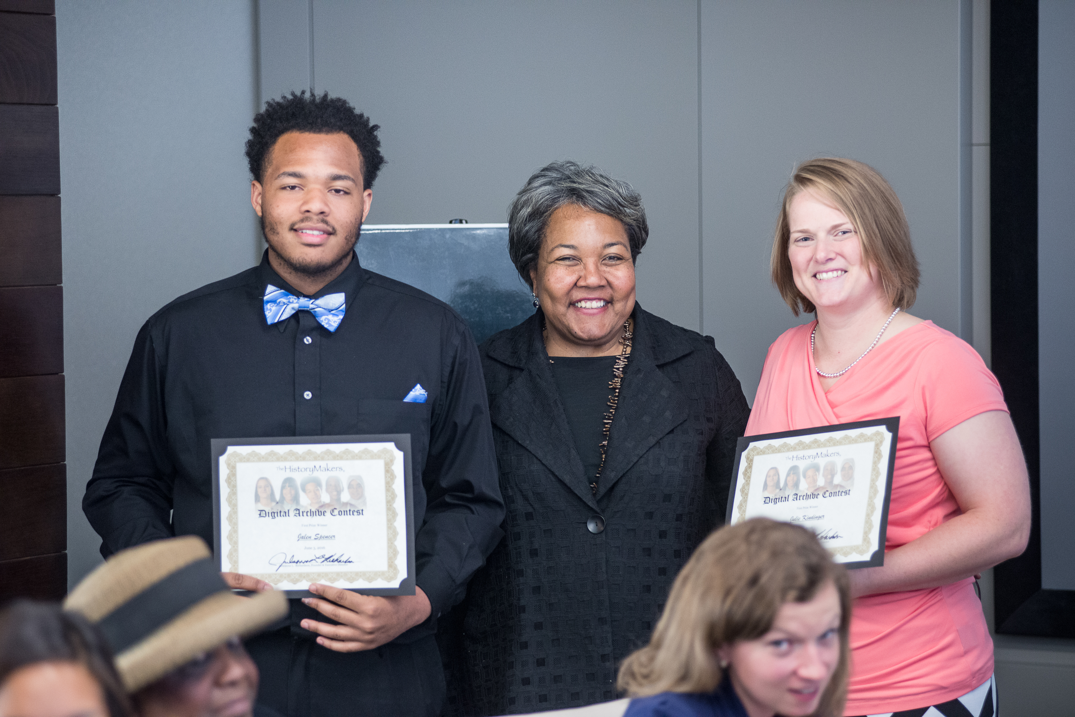 Competition winner Jalen Spencer of Columbus , Ohio, Juilienna Richardson, The HistoryMakers and