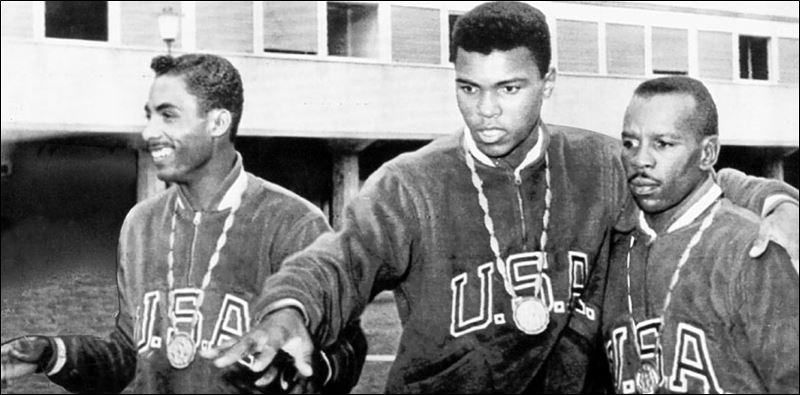 Muhammad Ali as an Gold winning athlete at the Olympics of 1966