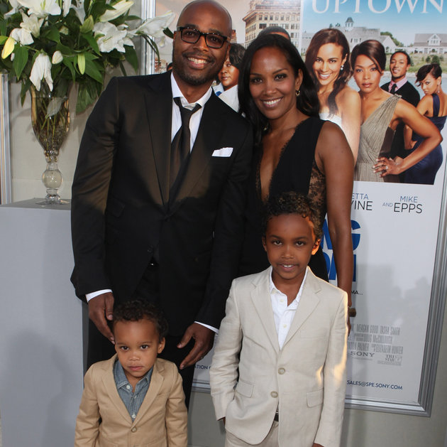 Director Salim Akil, with his wife Mara Brock Akil and children. (Getty)