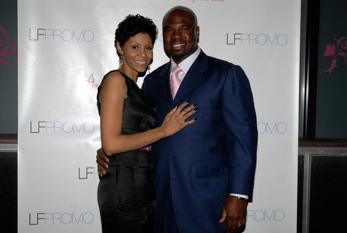 Pictured l-r: Jacinta Fischer and husband former NFL Player, Levar Fisher