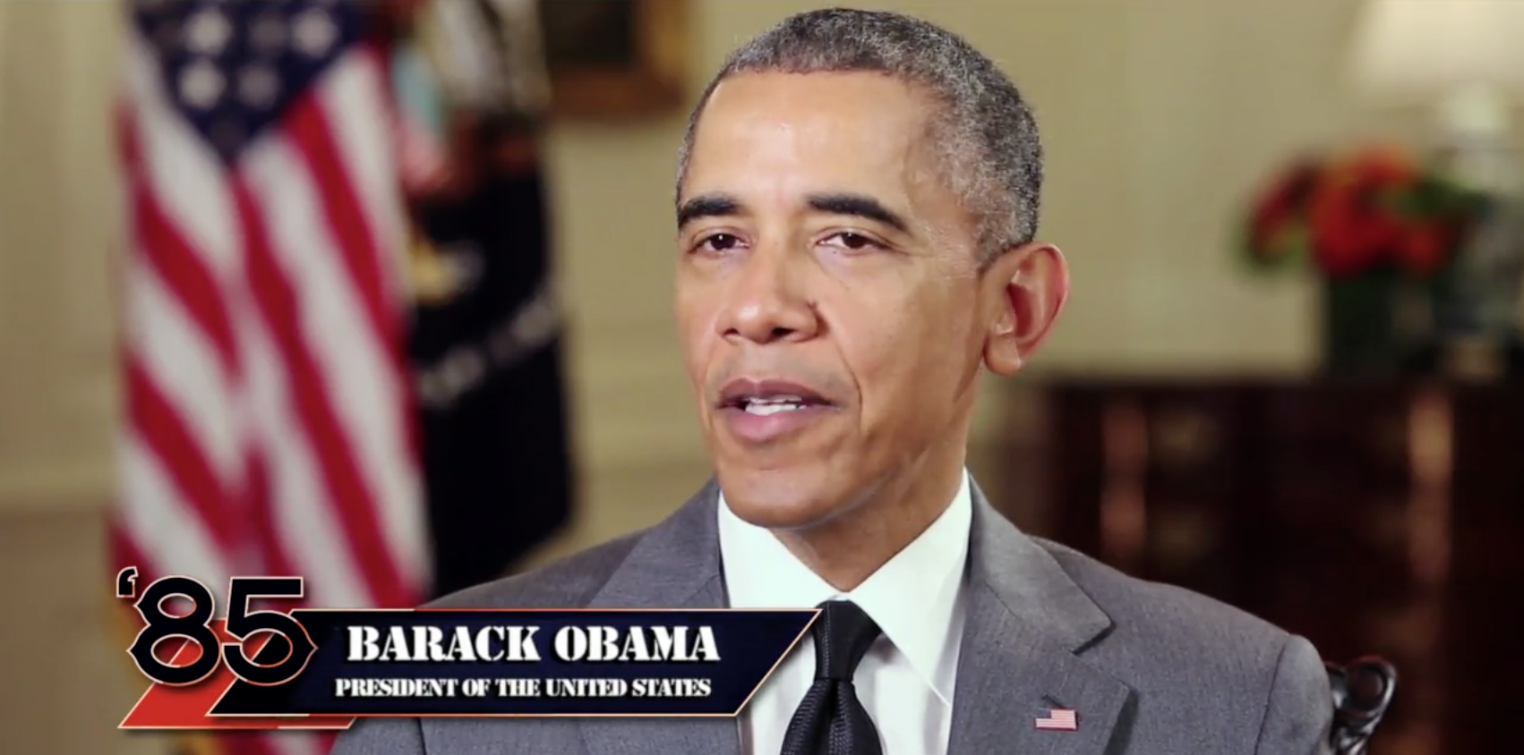 President Obama in “’85: The Story Of The Greatest Team in Pro Football History” 