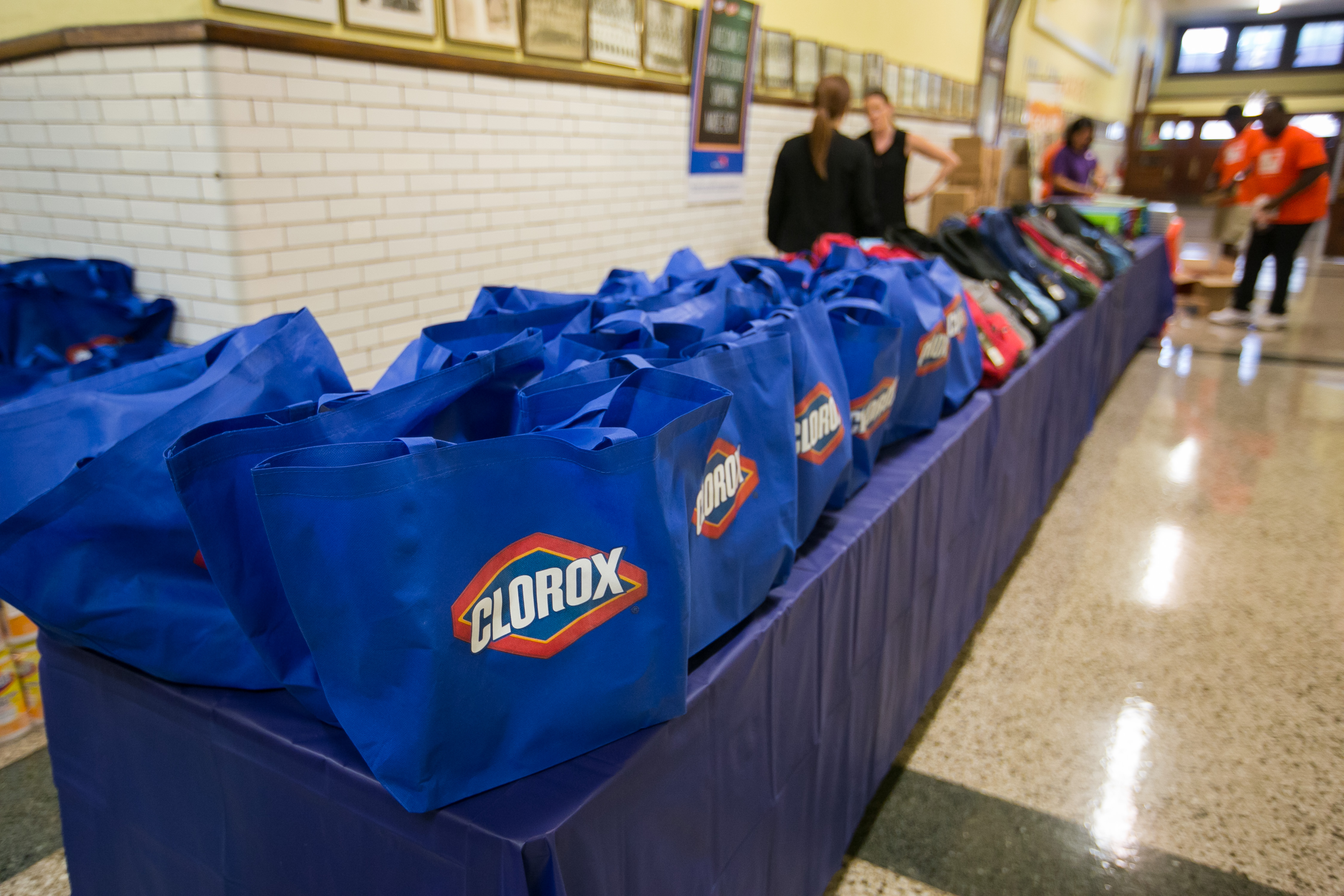 Clorox® simplifies the back-to-school shopping experience for students and teachers through a free school supply pop-up shop at Douglas Taylor School in Chicago, Sept. 7, 2016. (Peter Wynn Thompson/AP Images for Clorox)
