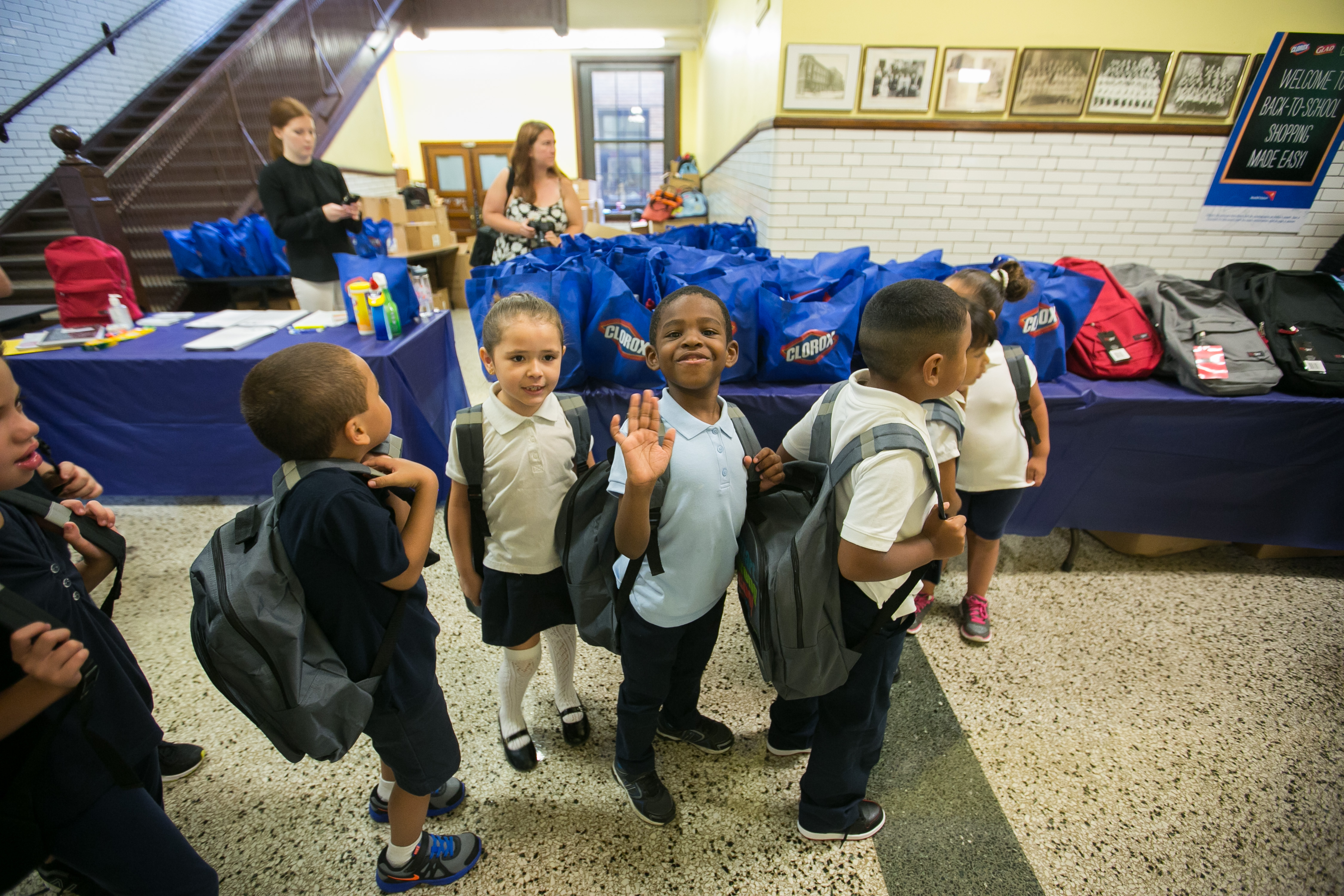 Clorox® simplifies the back-to-school shopping experience for students and teachers through a free school supply pop-up shop at Douglas Taylor School in Chicago, Sept. 7, 2016. (Peter Wynn Thompson/AP Images for Clorox)