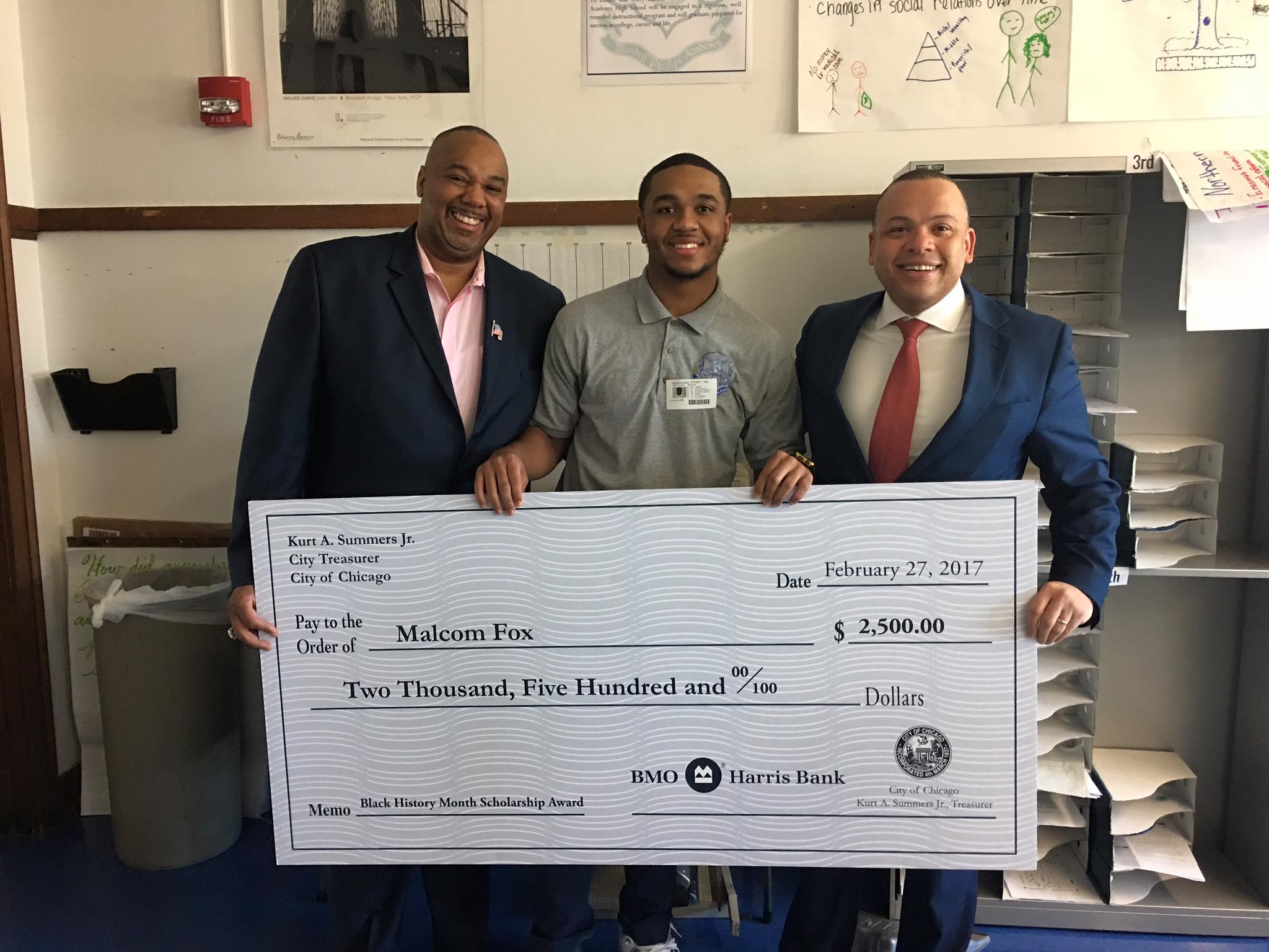 Pictured l-r: Robert Fox, Malcom Fox and Treasurer Kurt Summers