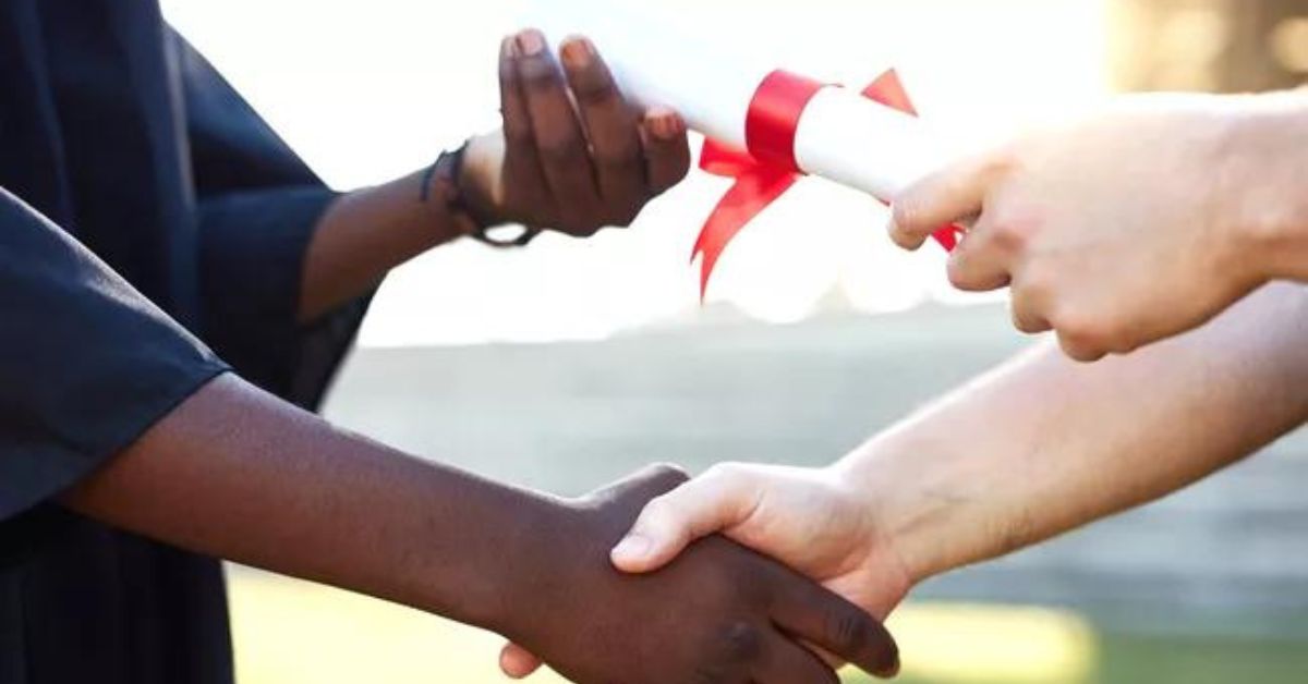 Getty Images_graduating senior breaks scholarship record High school senior receives diploma