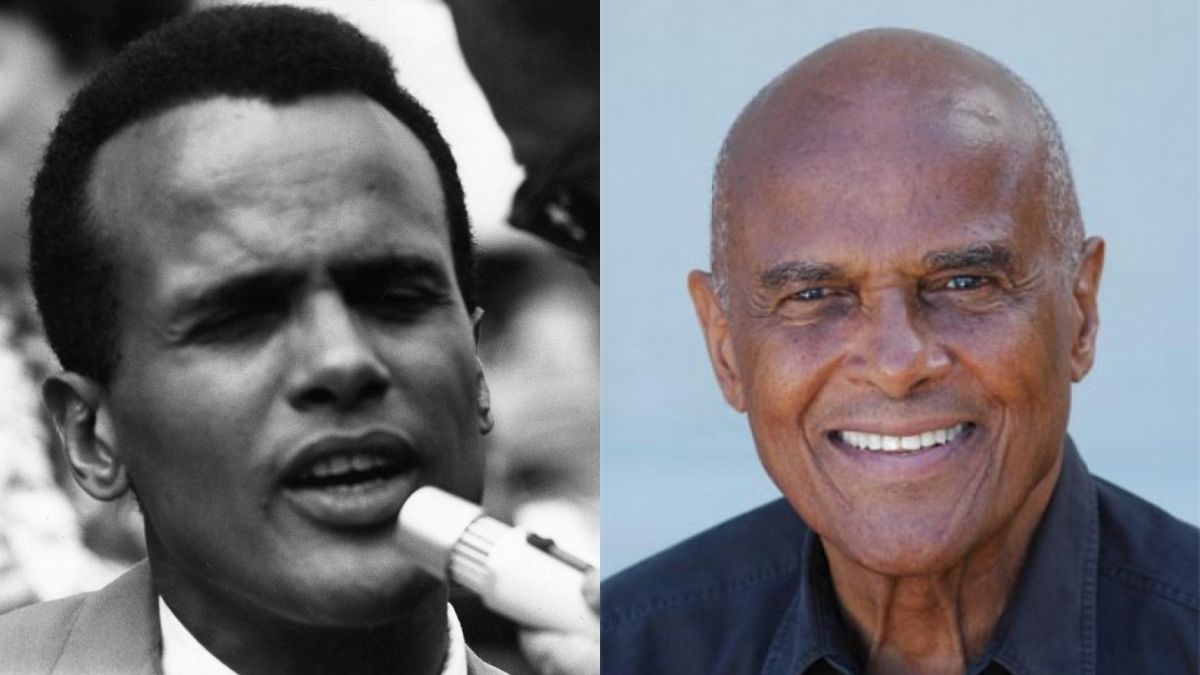 Two Images of Harry Belafonte -- Young and Old.