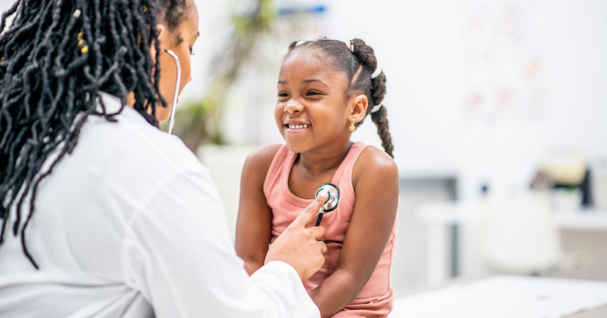 child at a medical appointment