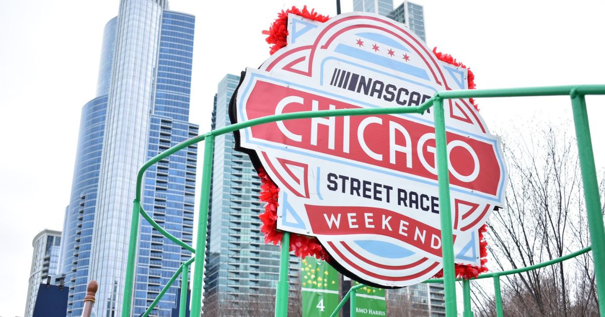 nascar chicago street race sign