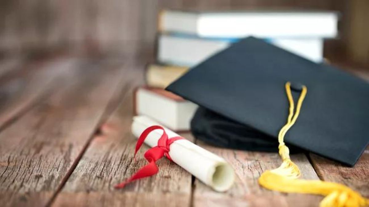 Graduation cap and diploma
