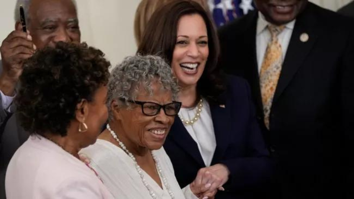 Opal Lee with Vice President Kamala Harris