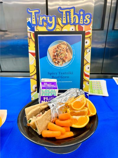 Aloha Bowl and Beef Gyro - two limited-time offers that are featured on Fall menus for Aramark-managed schools 