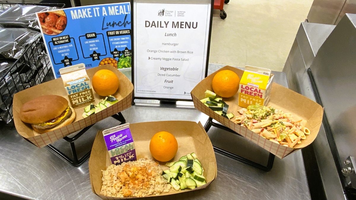 Display plates by Nutrition Support Services of Chicago Public Schools
