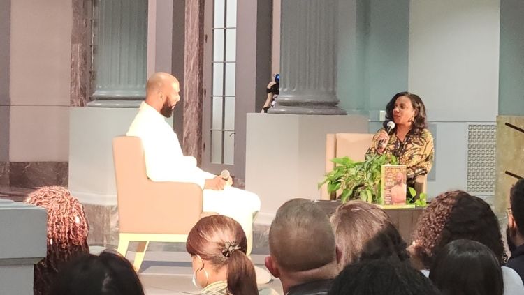 Common discussed his new book with Natalie Moore at the Harold Washington Library 