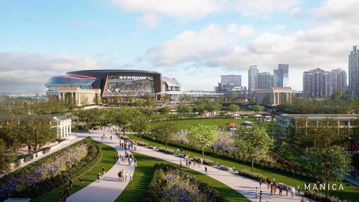 Renderings of the Chicago Bears' $5 billion stadium proposal