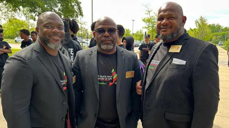 Attendees at the United Black Male Educators of Chicago Public Schools’ “Educate, Empower, Elevate” student empowerment conference. 