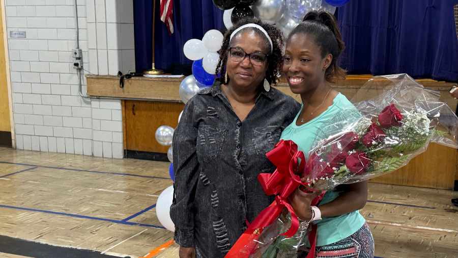 Alicia Carlisle with her mother
