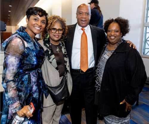 Business Leadership Council CEO Arielle Johnson, Chicago Defender Publisher Dyanna Lewis, Bears Team President and CEO Kevin Warren and Wyn-Win Communications President Wynona Redmond 