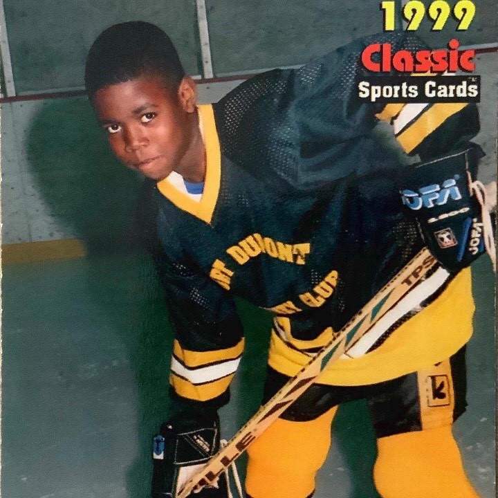 Duanté Abercrombie as a youth hockey player (Photo Provided).