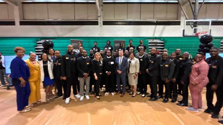 Officials at the United Black Male Educators of Chicago Public Schools’ “Educate, Empower, Elevate” student empowerment conference. 