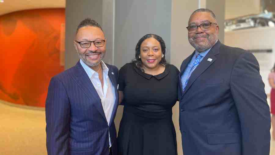 Commissioner Bill Lowry, Commissioner Monica Gordon, Donald Dew, President & CEO of Habilitative Systems, Inc