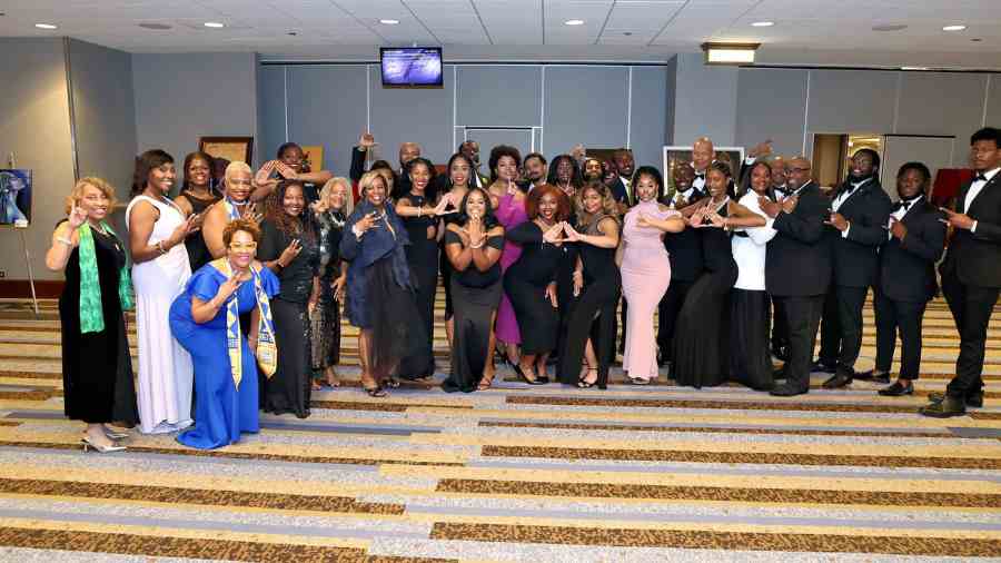 Members of six of the Divine 9 organizations,  also known as the National Pan-Hellenic Council (NPHC),  a group of nine historically Black Greek-letter sororities and fraternities, showed up and showed out during the Greek Stroll 