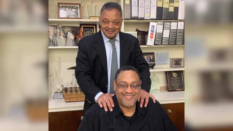 Rev. Jesse Jackson and John Mitchell