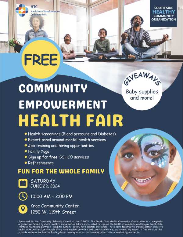 South Side Healthy Community Organization Health Fair Flyer