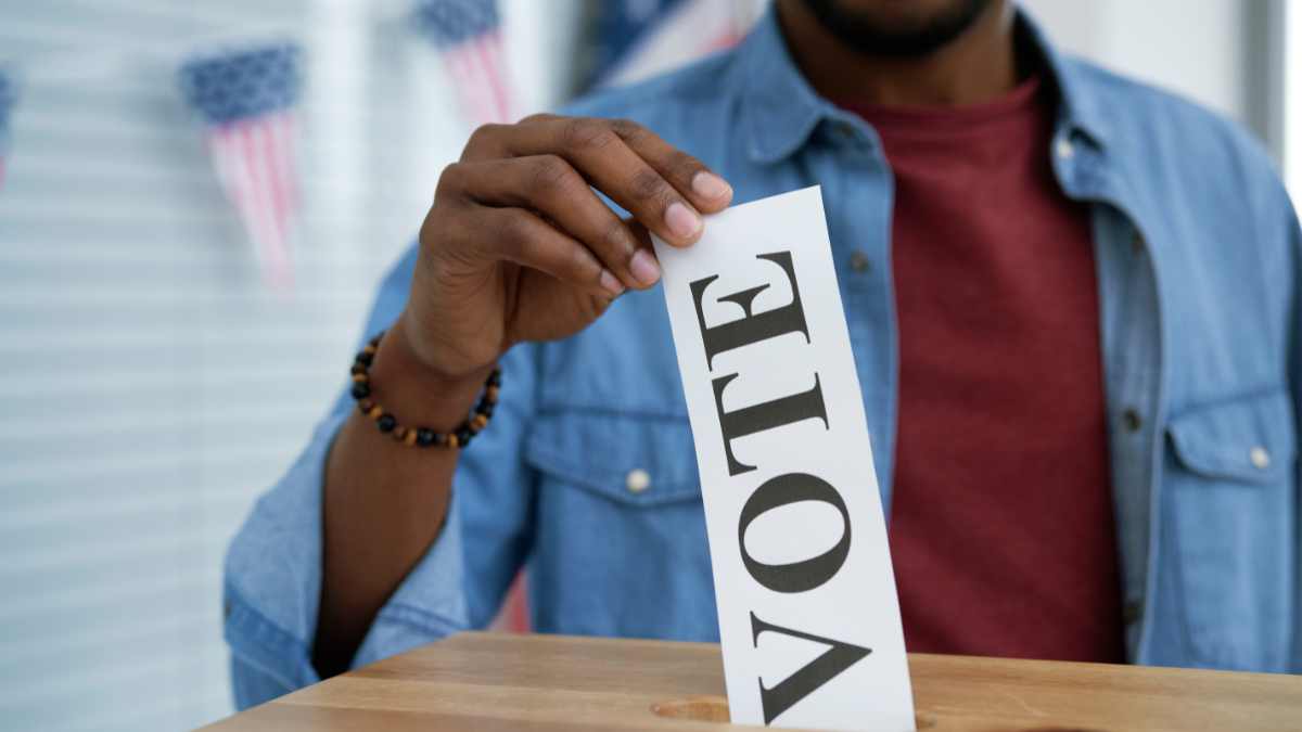 Man Casting His Vote