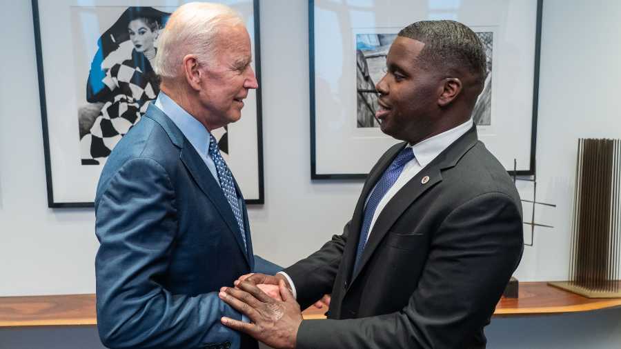 President Biden with Kouri Marshall (Photo courtesy of Kouri Marshall). 