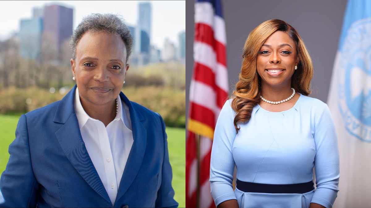 Former Chicago Mayor Lori Lightfoot and Dolton Mayor Tiffany A. Henyard