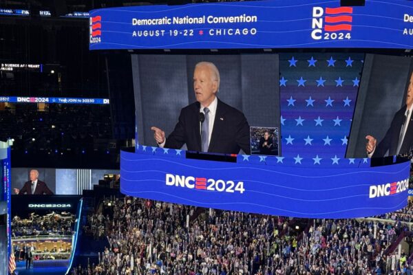 President Biden delivers the final speech during Day 1 of the 2024 Democratic National Convention