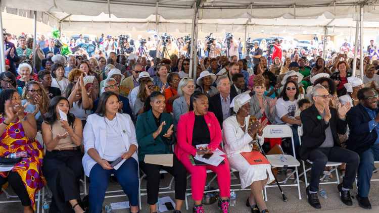 Audience at Sankofa Wellness Center Groundbreaking 