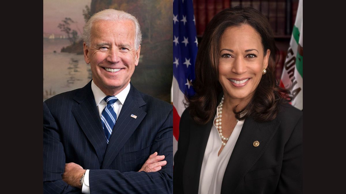 Collage of Joe Biden and Kamala Harris