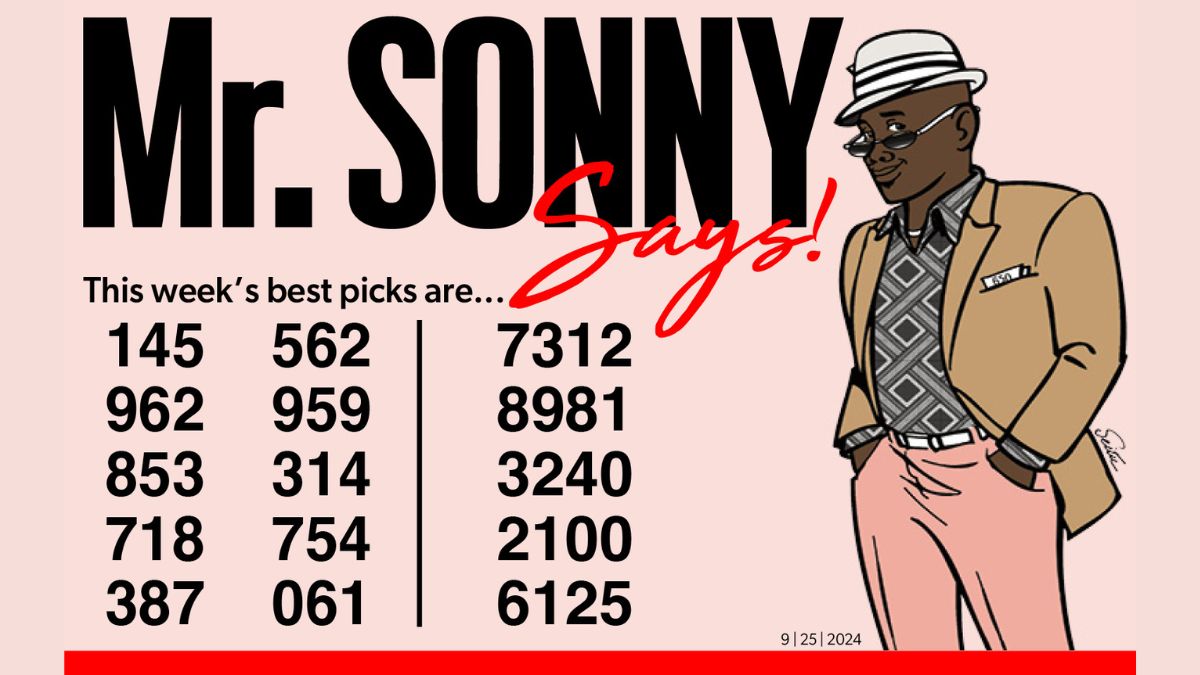 MR. SONNY KNOWS for Sept. 25, 2024